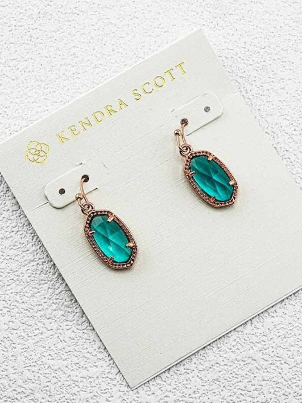 Kendra Scott Deep Sea Blue Glass Earrings